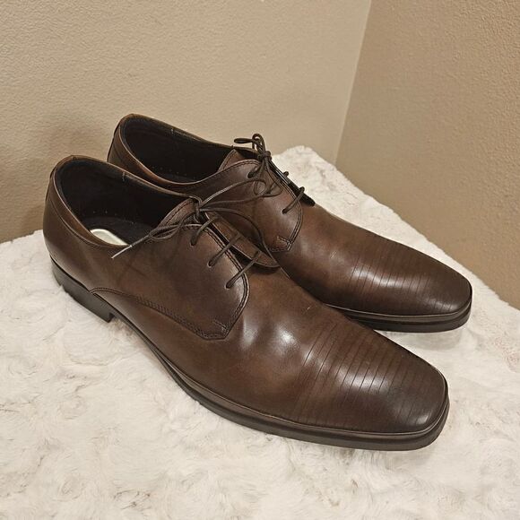 NWOB Kenneth Cole Silver Technology Set Your Clock Dress Shoes Size 14 - Picture 2 of 11